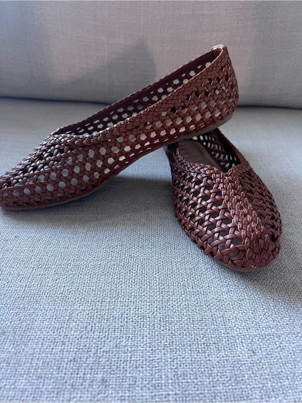 Universal Thread Woven Slip-On Flats in Brown - Worn Once - Picture 2 of 6